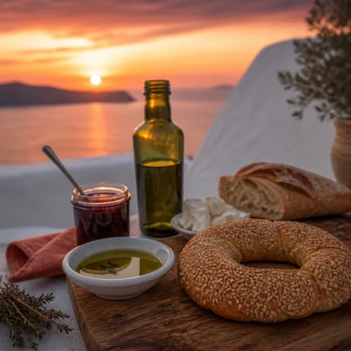What the Cycladic breakfast table reveals about a hotel: from bakery-fresh koulouri to estate olive oil